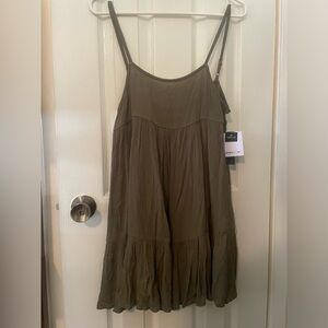 NWT O’Neill Olive Green Babydoll Dress